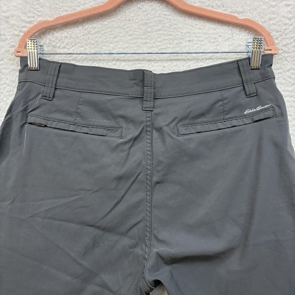 Eddie Bauer Shorts Mens 34 Gray Travex Chino Nylon Stretch Quick Dry Travel - Picture 5 of 10